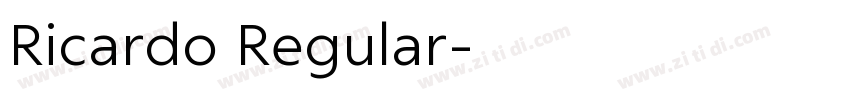 Ricardo Regular字体转换